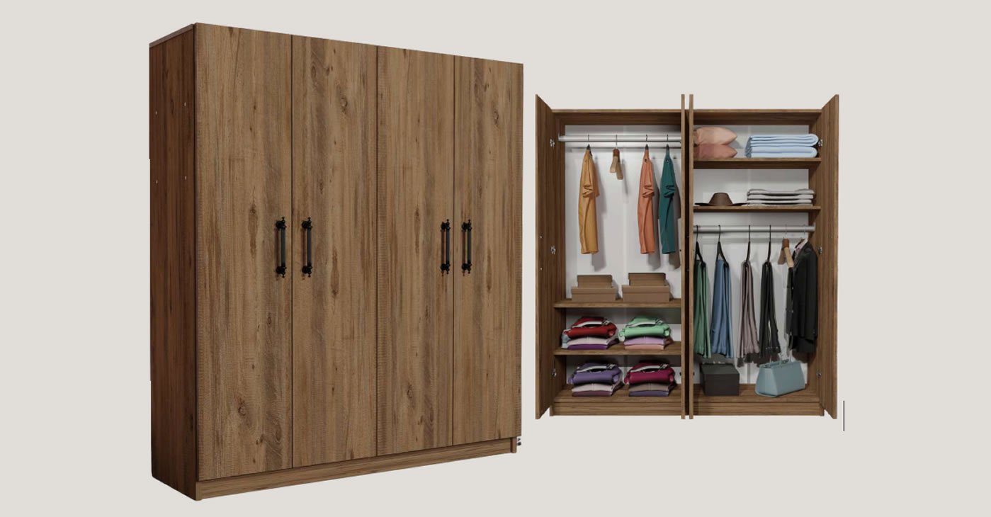 4 Kapaklı Gardırop